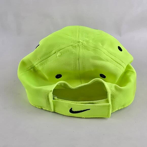Nike Kids Hat  4-7 Years Neon Yellow Swoosh Baseball Adjustable Cap Child Youth - Picture 6 of 10